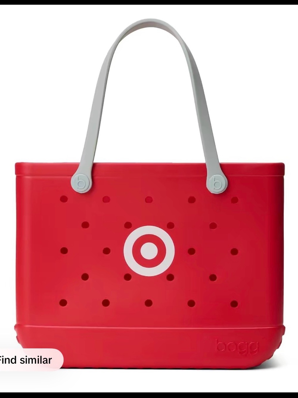 Target Red Tote with White Handles and Bullseye Logo